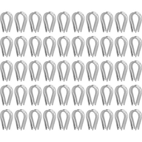 Guardacabos de acero inoxidable para cables, herramientas de aparejo, guardacabos para navegación (M4 (4 mm)) (1/4)