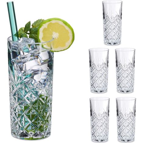 Paquete de 6 vasos para tragos largos