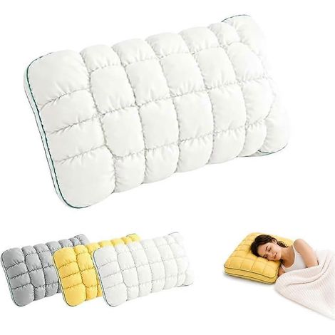 Oreiller rafraîchissant effet guimauve, oreiller matelassé frais au toucher pour adultes, oreiller moelleux et léger comme un nuage avec soutien de la nuque et du dos. (1/5)