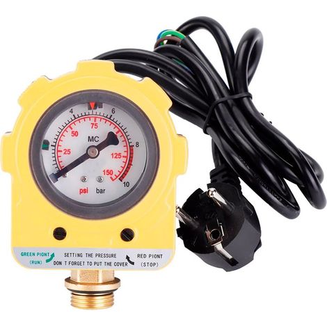 Pressostat de Pompe à Eau, Régulateur de Pression Automatique 0 10 Bar, 220V, Interrupteur de Commande Réglable (1/5)