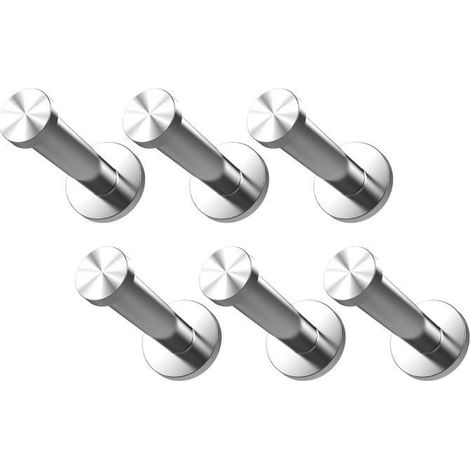 (Graue) Wandhaken – Dexnor – 6er-Set – Edelstahl – Grau – Elegantes Design (1/4)