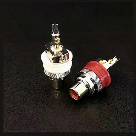 Für High-End 4 Stück gaofei 12MM GF-RED02A Rotkupfer rhodiniert RCA Buchse Phono Chassis Buchse HiFi Audio AMP-JXLGV (1/4)