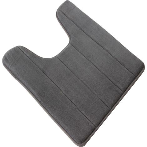 U Shape Memory Foam Toilet Mat Carpet Non-slip Elastic Bathroom Mat,4060cm (1/2)