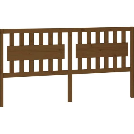 Maison Exclusive - Kopfteil Honigbraun 185,5x4x100 cm Massivholz (1/5)