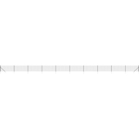 Maison Exclusive - Maschendrahtzaun mit Bodenhülsen Anthrazit 1x2
