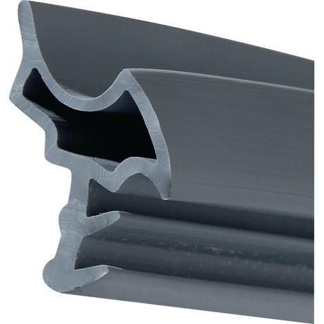 Butée de porte K2378 L.5m à insérer W-PVC noir gris (1/2)