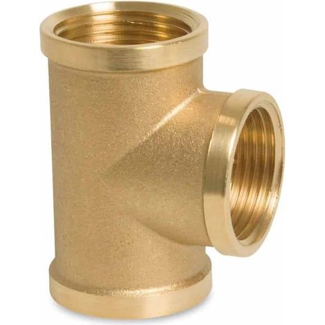 T Laiton 1 1/2 Pouce Femelle, Raccord Plomberie Laiton