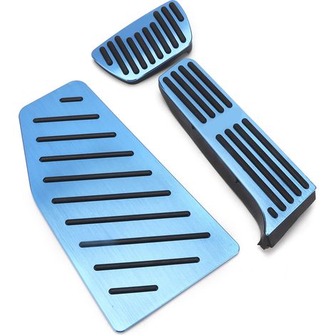 Lot de 3 Plaques de Pédales Antidérapantes Aluminium pour RAV4 XA50 2019-2021, Repose-pied Accélérateur et Frein (1/5)