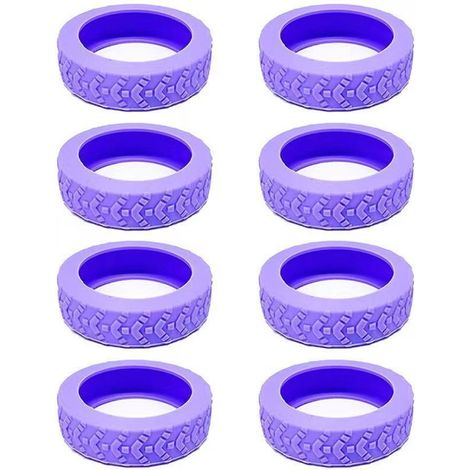 Ensemble de 8 couvre-roues en silicone pour valises, silencieux, antidérapants et résistants aux chutes, adaptés aux valises, valises compatibles et chaises de bureau, etc., pour roues d'un diamètre d (1/5)