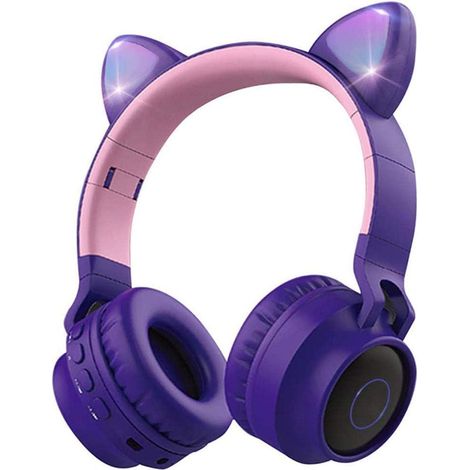 Casque sans fil Bluetooth ADIMAT pour enfants, oreilles de chat (1/5)