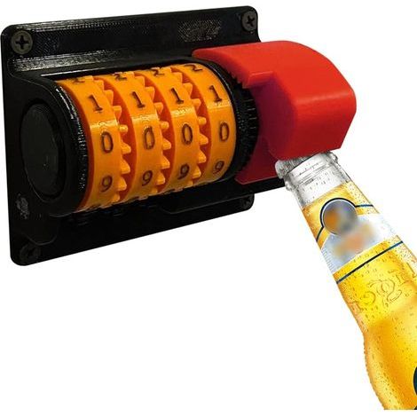 Wall Mounted Bottle Opener, Magnetic Bottle Opener, Detachable Wall Mounted Beer Bottle Opener, Multifunction Bottle Opener for Bar, Home, Kitchen, Original Funny Gift for Men (1/5)