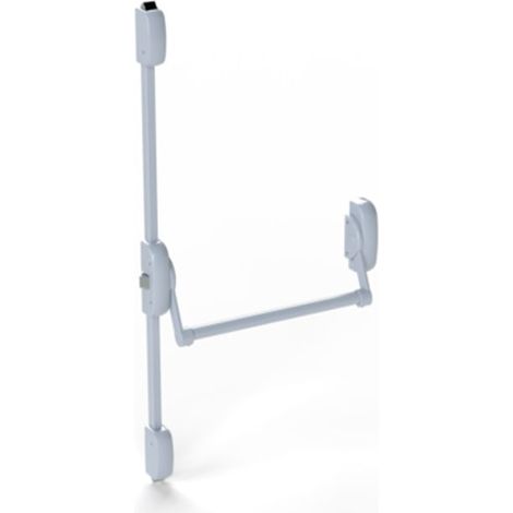 Serrure antipanique MODULO barre 1150 mm 2 et 3 points latéraux coupe-feu argent - ANTIPANIC