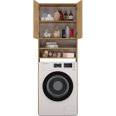 Mobile per lavatrice, 30 x 64 x 180 cm, Rovere Artigianale (1/5)