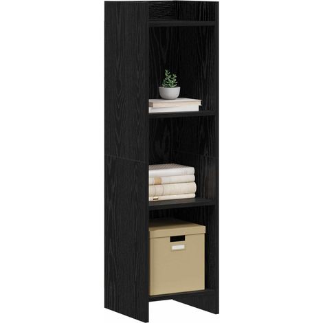 Libreria Armadio per Libri Rovere Nero 30 x 30 x 111 cm Legno ingegnerizzato (1/5)