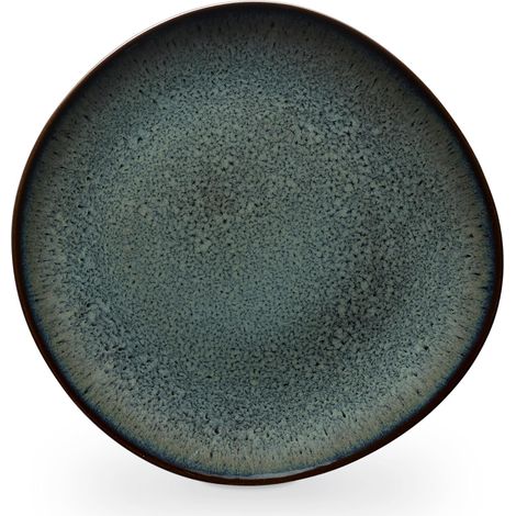 Assiette pour le petit-déjeuner, 23,5x23x2,6 cm, Grès, Gris (1/5)