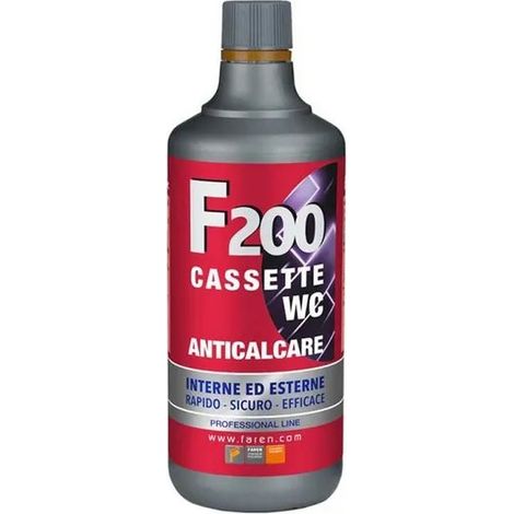 Anticalcare concentrato "F200" indicato per cassette wc, da 1 litro