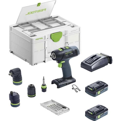 Taladro atornillador sin cable T 18+3 HPC 4.0 I-SET - FESTOOL - 577609 (1/5)