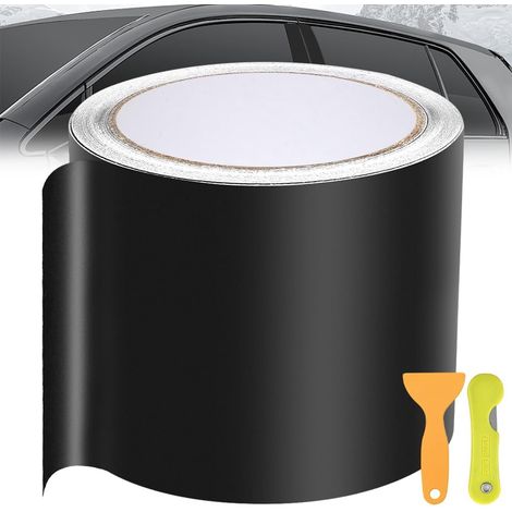Car Film Auto Folie 10 cm x 9 m Self-Adhesive Paint Protection Film Decorative Car Door Sill Protector Film Matt Black (1/5)