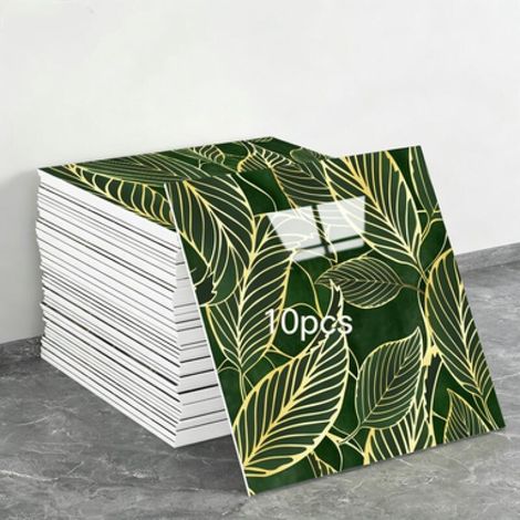 10 láminas de papel pintado autoadhesivo que imitan azulejos de cerámica (efecto cerámico, dimensiones: 30 x 30 x 0,4 cm) (1/5)
