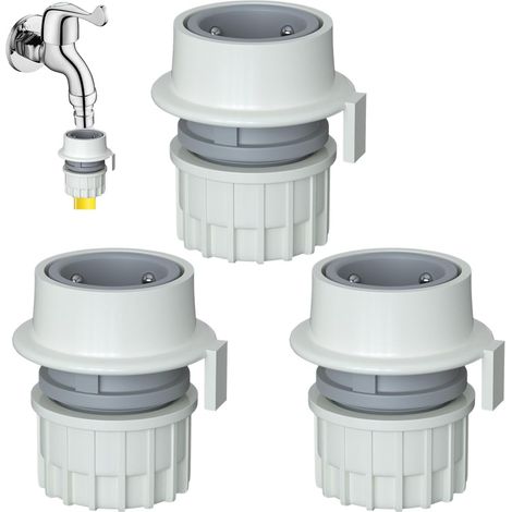 APEX Raccord rapide 3 pièces pour robinets d'évier, adaptateur robinet vers tuyau d'arrosage 5/8 pouce, raccord rapide pour lave-vaisselle portable (1/5)