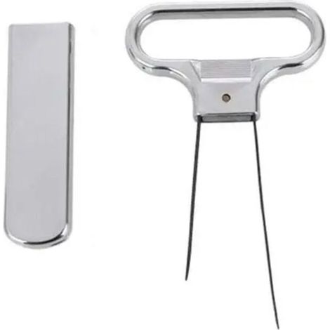 Ouvre-bouteille de vin portable Pompes Serveurs de liège Tire-bouchon Outil de poche Type d'économie de main-d'œuvre Extracteur de liège Accessoires de coupe-feuille argent (1/5)