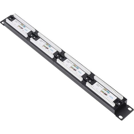 24-Port Cat6 Patchpanel, robustes RJ45-Netzwerk-Patchpanel für Gigabit-Ethernet-Switches