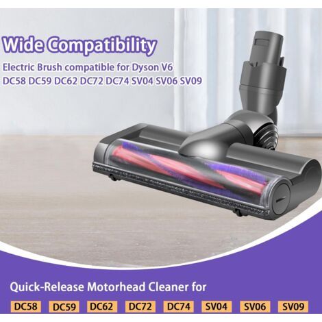 Têtes de brosse motorisées pour aspirateurs Dyson V6 DC58 DC59 DC62 DC72 D74 SV04 SV06 SV09  accessoires pour aspirateurs Dyson V6 DC58 DC59 DC62 DC72 D74. (1/3)