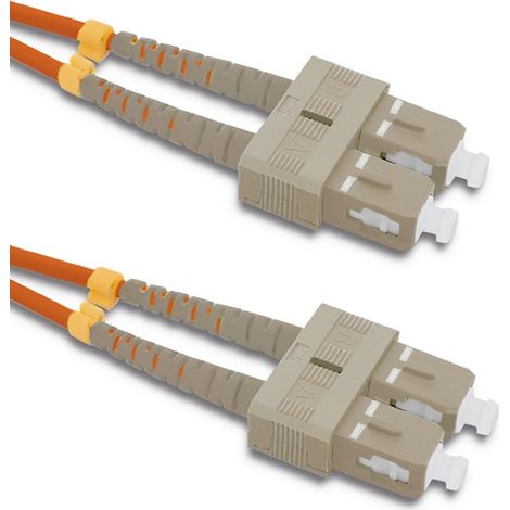 Cavo patch in fibra ottica Qoltec SC/UPC - SC/UPC  Multimodale  50/125  OM2  Duplex  3 m (1/3)