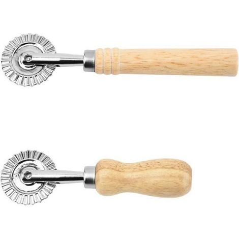 Roue de Coupe-Pâtisserie, Roue de Coupe de Fabricant de Pâtes Professionnelle avec Rouleau, Coupe-Pizza pour Raviolis de Nouilles (1/4)