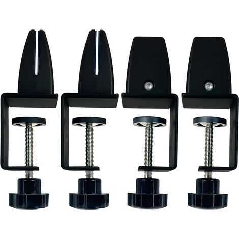Lot de 4 pinces de support anti-éternuements pour panneau épais de 3.2 mm à 2.5 cm, pince de séparation de bureau réglable, noir, clips de panneau d'intimité de bureau (1/5)