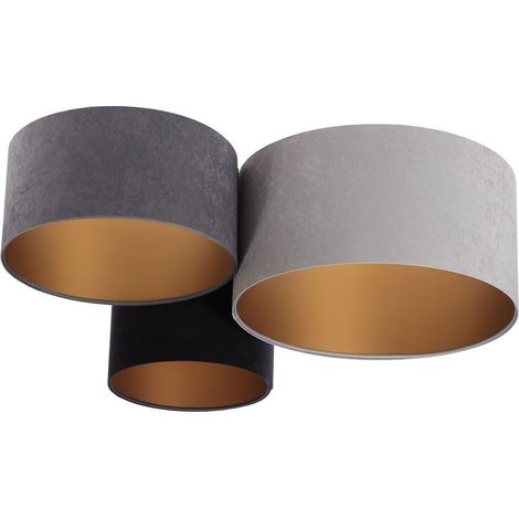 Plafonnier trio 080-01-053 - Gris, noir, gris, or