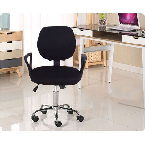 Lot de 2 housses de protection universelles extensibles pour dossier de chaise de bureau/ordinateur, compatibles avec les chaises de dessinateur pivotantes. (1/5)