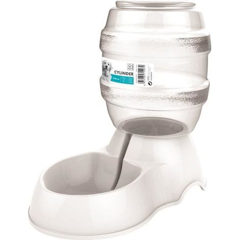 M-PETS Distributeur deau Cylinder - 3500ml - Blanc - Pour chien (1/4)