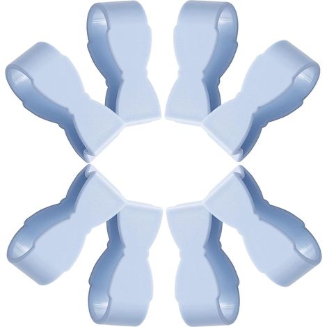Set mit 8 rutschfesten Bettbezugclips, nadelfrei, für Bettlaken, Mehrzweck-Gardinenclips, blau (1/5)