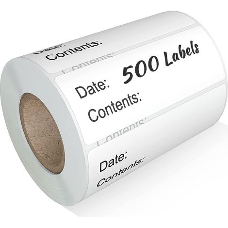 Etiquettes Réutilisables Pour Aliments - 500 Pièces 2,5 x 7,6 cm - Résistantes Au Froid Et À La Chaleur - Adhésif Sans Résidu - Pour Contenants Réfrigérateurs Congélateurs (1/5)