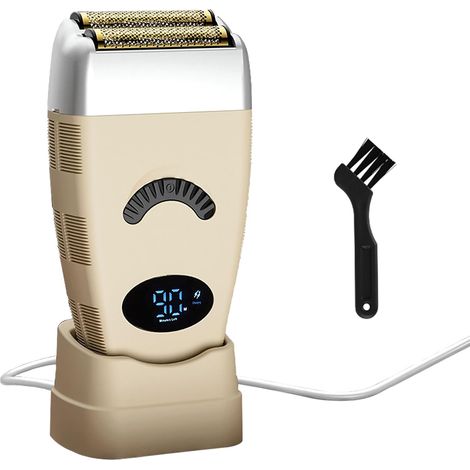 rasoir electriques hommes-Rasoir spécial pour hommes, rasoir électrique rotatif style rétro classique, tondeuse à barbe utilisable sur peau sèche ou humide — un cadeau original pour hommes. (1/4)