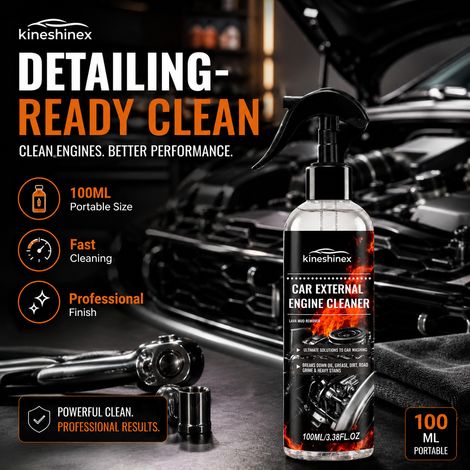Kineshinex Motorreiniger für die Außenreinigung, Leistungsstarkes Motorreinigungsspray zur Entfernung von Öl, Schlamm und hartnäckigen Verschmutzungen (1/5)