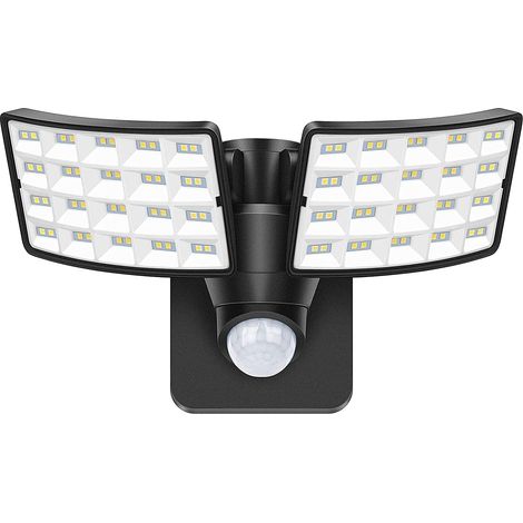 Foco LED exterior de 20 W con sensor de movimiento - 2400 lm - IP65 - Luz de seguridad de 5000 K - Para jardín, garaje y entrada (1/5)