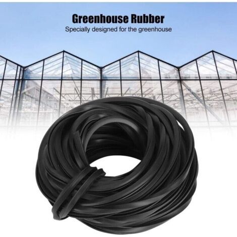 NALOOKAMIC Joint de vitrage à Effet de Serre Noir, câble de Ligne de Bande de Caoutchouc à Effet de Serre, résistant à l\\'usure et Durable, Accessoires de Serre pour Le scellage du Verre(10m) (1/3)