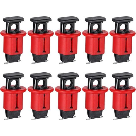 Disjoncteur Miniature 20pcs Professionnel Interrupteur à Air Verrouillage de Sécurité Électrique Disjoncteur pour Isolation de Courant Rouge (1/5)