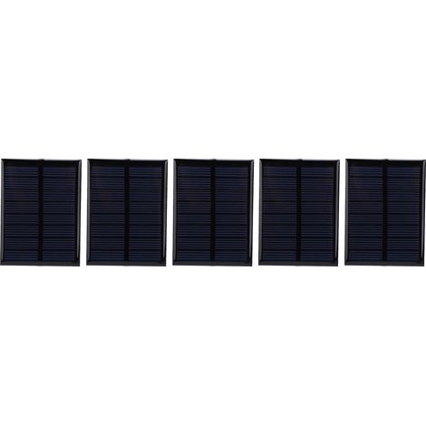 Panneau solaire miniature en résine époxy (5 pièces), module de batterie adapté aux chargeurs de jouets à piles et aux lampes (4 V, 150 mA). (1/5)