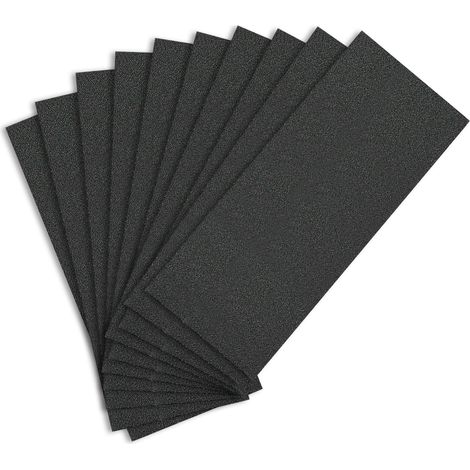 Papier de Verre, 150 Grain Papier Abrasif Eau/Sec 9 x 3,6 pouces, papier à poncer Fin Utilisé pour polir le Métal, le Bois, les Voitures(10 Papier) (1/5)