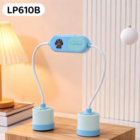 Nouveau ventilateur de cou pliable mains libres avec lumière LED – Ventilateur de sport turbo sans pales (rechargeable par USB) (1/5)