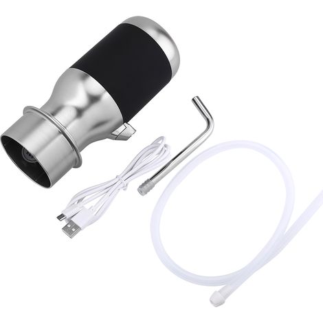 Distributeur intelligent de bouteilles d'eau électrique automatique rechargeable sans fil par USB (noir) (1/5)