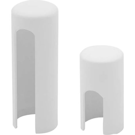 Cappuccio per cerniera in nylon da 13,5 mm, bianco (1/3)