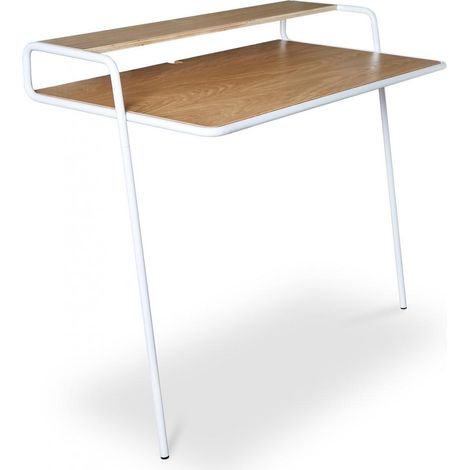 Tavolo reclinabile in legno e metallo in stile scandinavo Bianco (1/4)