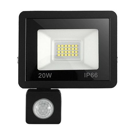 Projecteur LED extérieur 20W avec détecteur de mouvement 6500K Projecteur LED extérieur, IP66 avec lampe de sécurité à détecteur de mouvement, pour jardin, terrasse, pelouse, fête,180-240V (1/5)