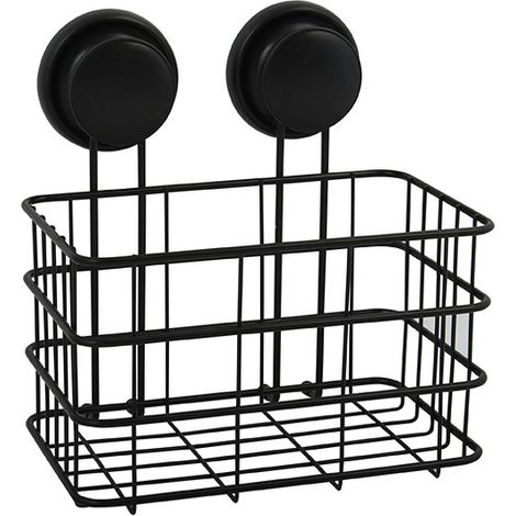 Panier De Douche Milady Avec Ventouses Noir - Msv