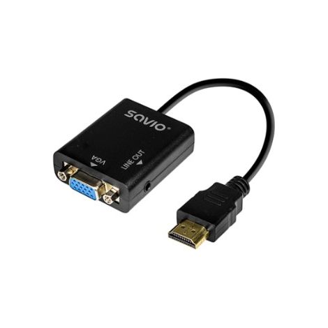 Savio AK-76 adaptateur de cable de video Noir