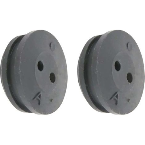 Passe cloison pour durite universel Ø5mm en caoutchouc noir – 2 trous Ø26,5mm – Pour tondeuse et débroussailleuse (1/3)